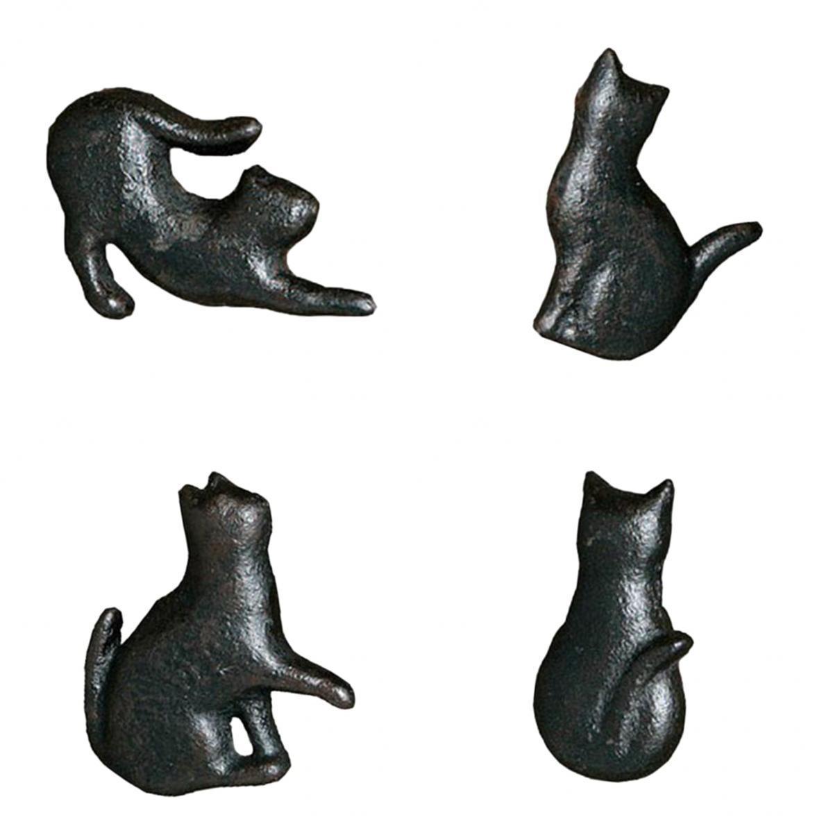 4x Creative Cat Design Cupboard Drawer Knob Kitchen Cabinet Door Pull Knobs