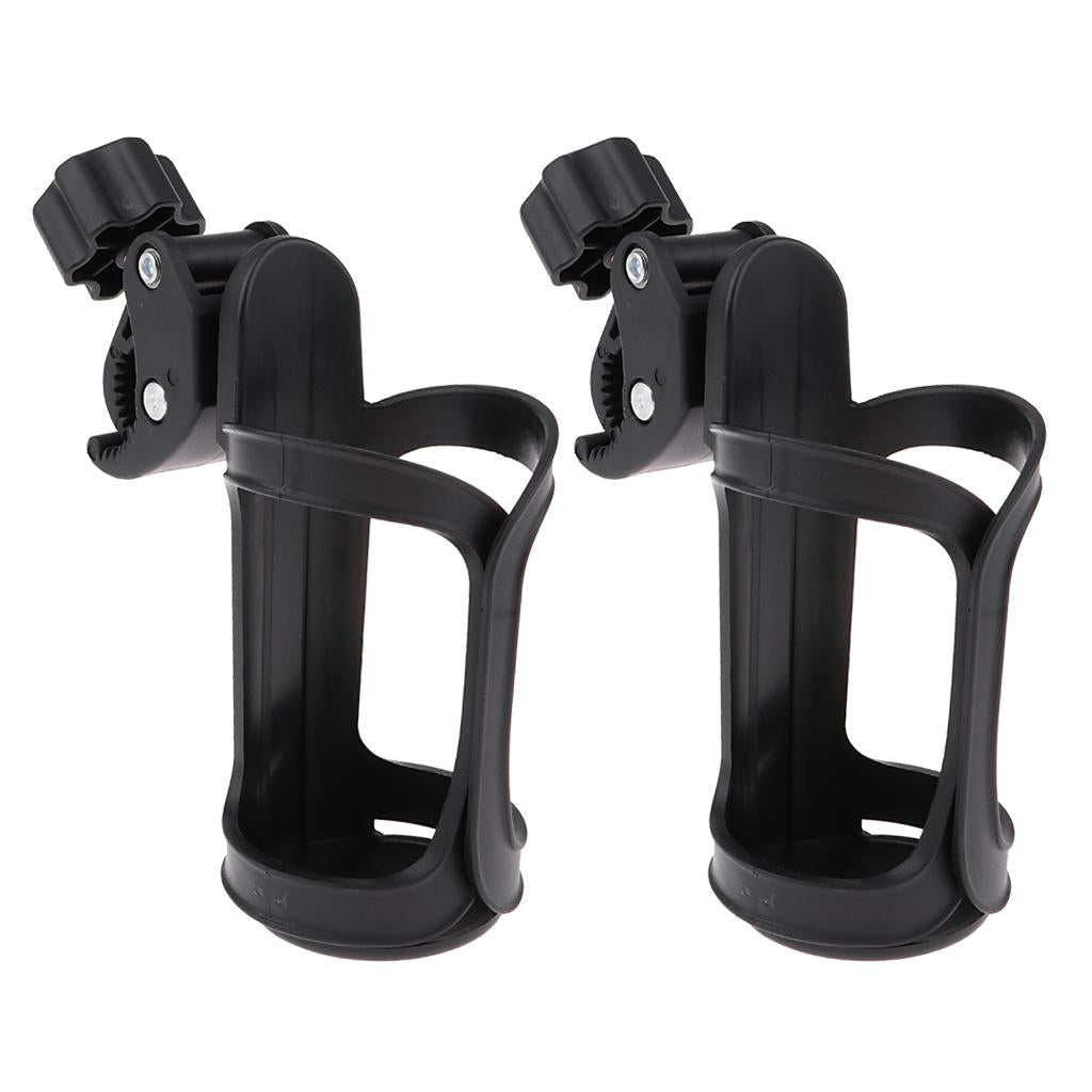 2pcs Baby Stroller Pram Cup Holder Universal Bottle Drink Water Black