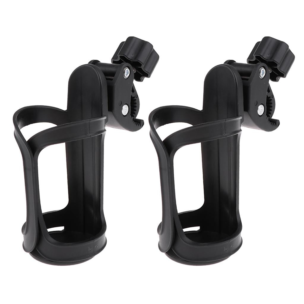2pcs Baby Stroller Pram Cup Holder Universal Bottle Drink Water Black