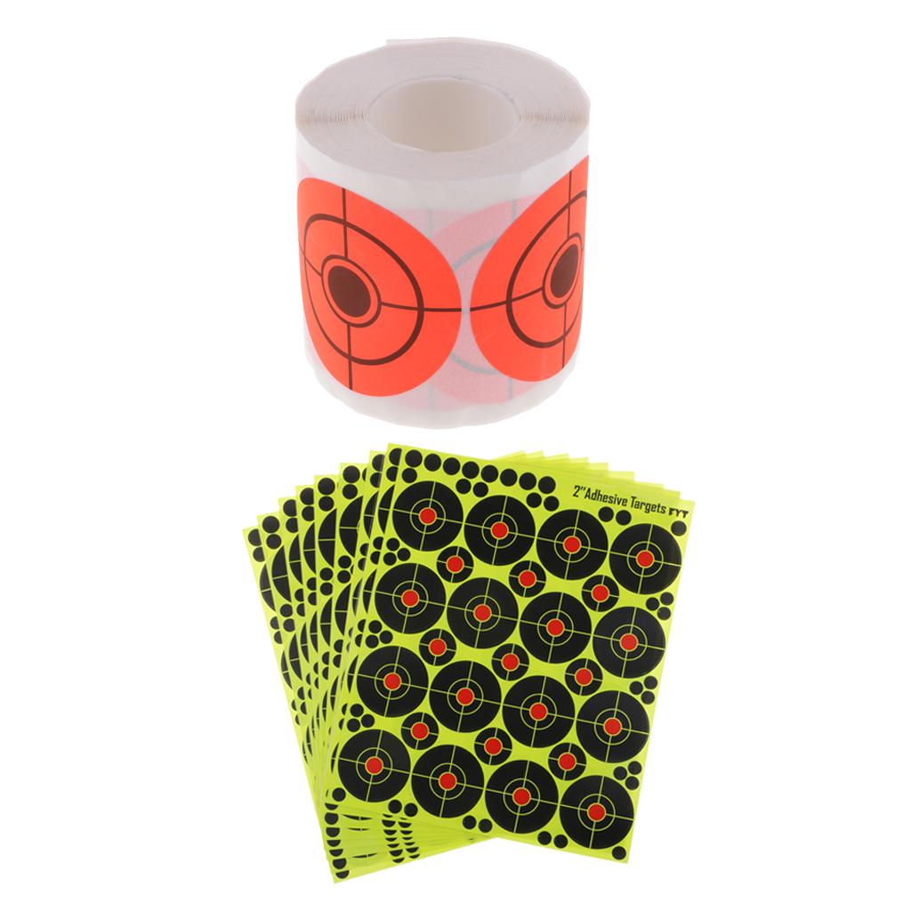 410pcs Paper Target Self-adhesive Archery Shooting Target Stickers Dia. 5cm