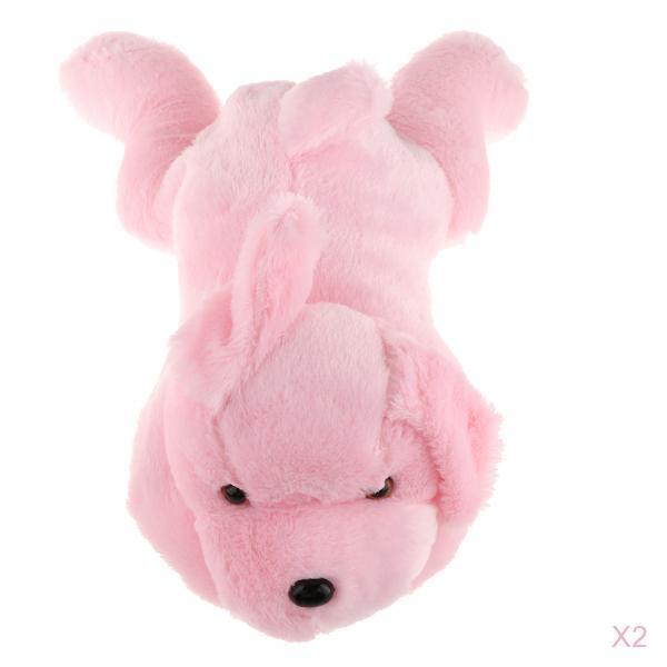 2pcs LED Night Light Plush Toys Stuffed Animals Doggie for Kids 20inch Pink