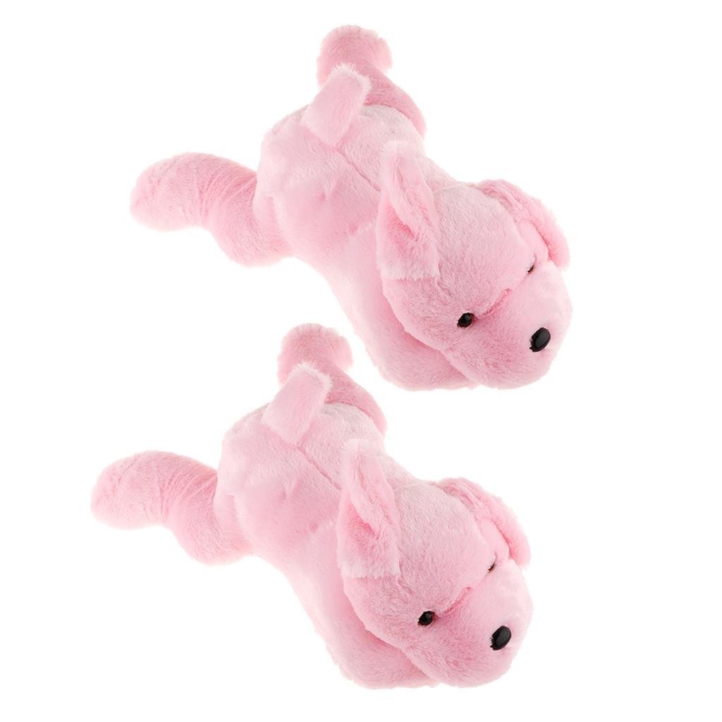 2pcs LED Night Light Plush Toys Stuffed Animals Doggie for Kids 20inch Pink