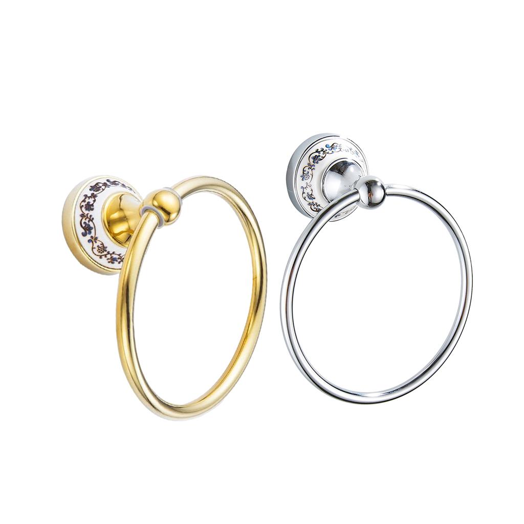 2Color Stainless Wall Mount Towel Ring Holder Hanger Bathroom Hardware