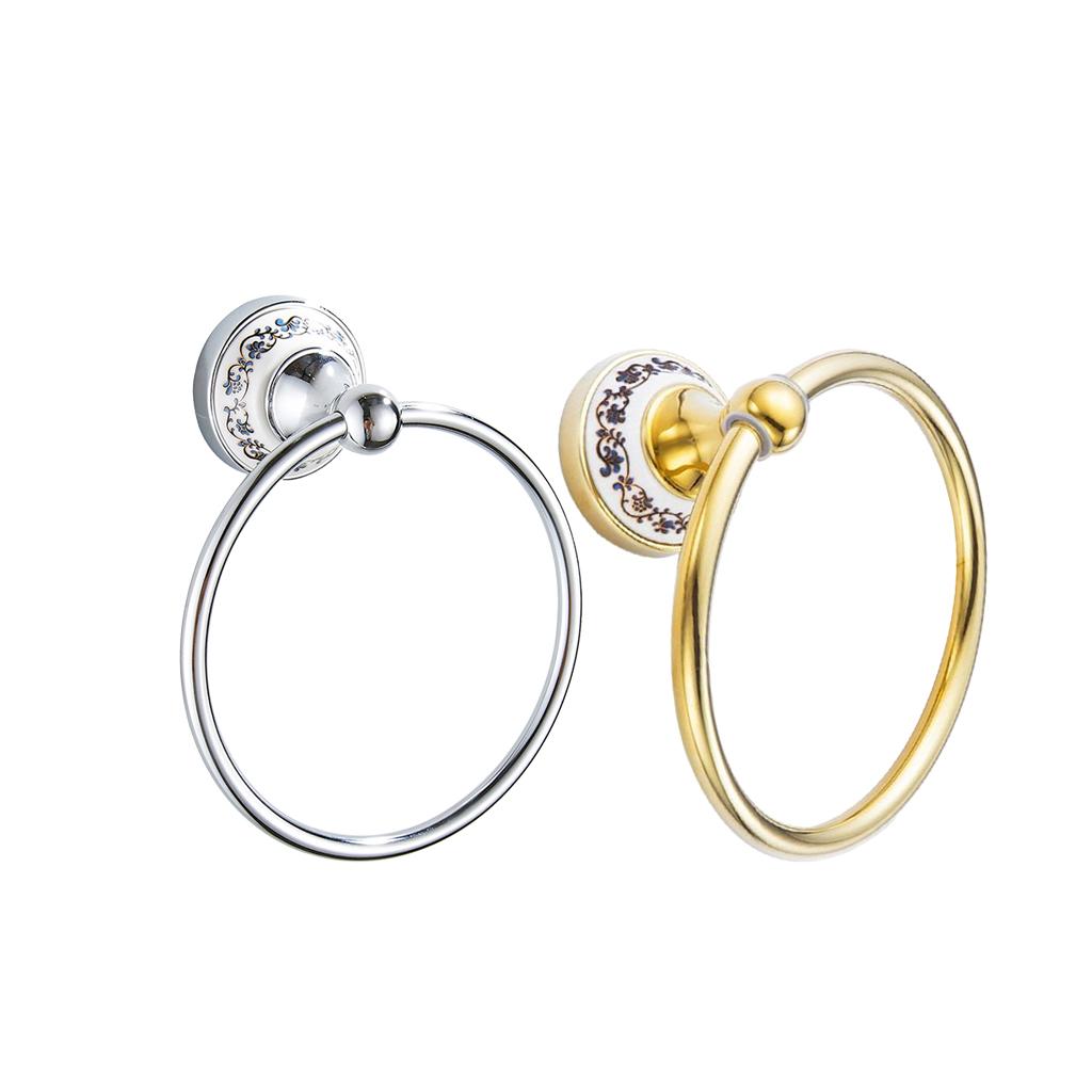 2Color Stainless Wall Mount Towel Ring Holder Hanger Bathroom Hardware