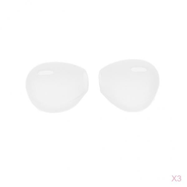 3 Pair Silicone Earbuds Eartips Cap for Apple AirPods iPhone 7 Earpods Gray