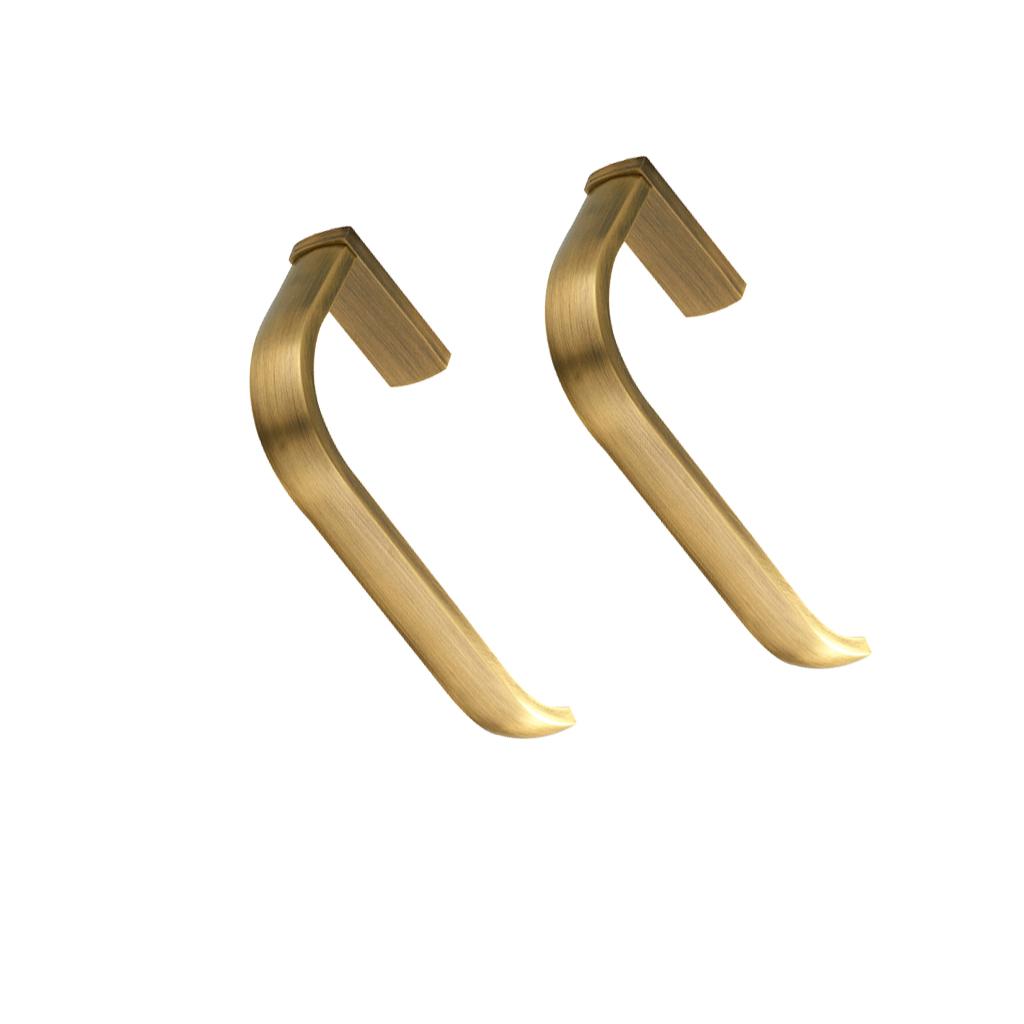 2xBrass Toilet Paper Towel Holder Bathroom Roll Tissue Storage Hook Bronze