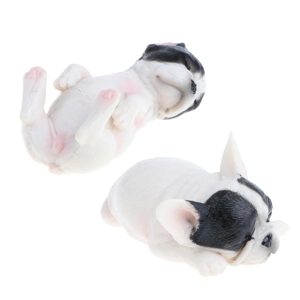 2pc Cute Animal Model Figure Toy Figurine Home Decor Sleeping French