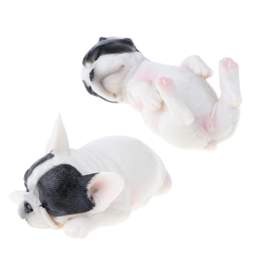 2pc Cute Animal Model Figure Toy Figurine Home Decor Sleeping French