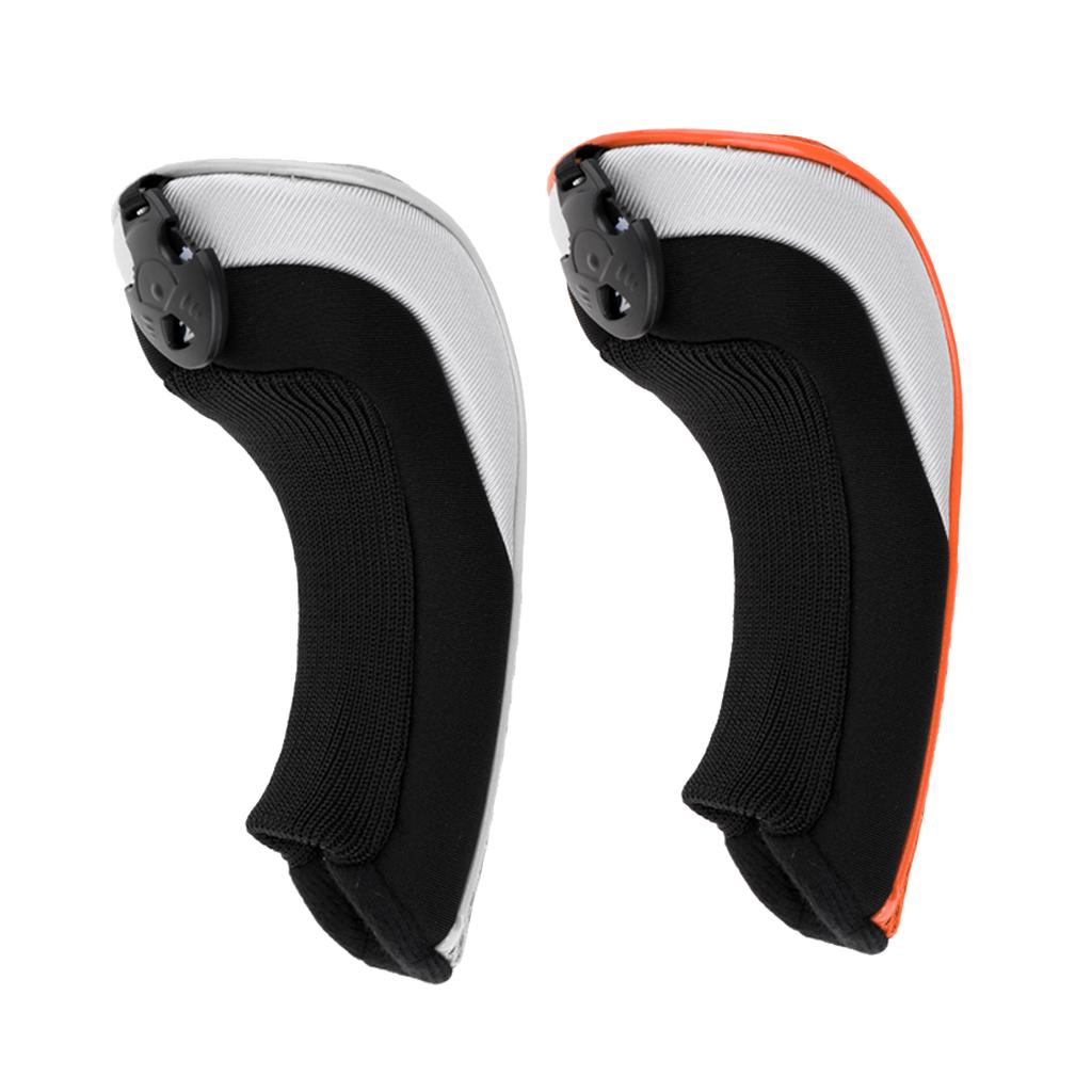 2pcs Golf Hybrid UT Club Rescue Head Cover Headcover Orange & Gray