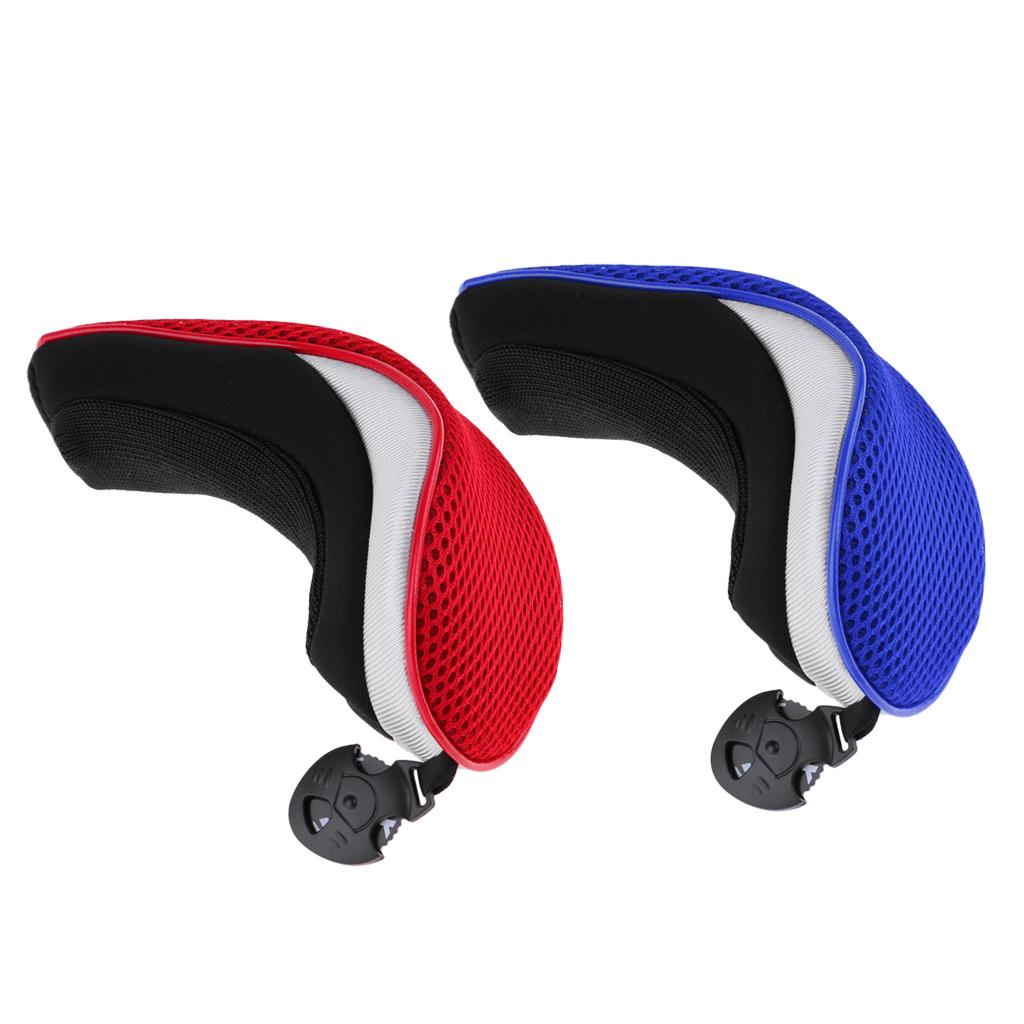 2pcs Golf Hybrid UT Club Rescue Head Cover Headcover Red & Blue