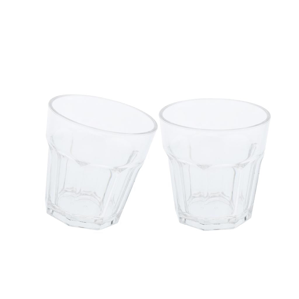 2X 210ml Acrylic Cup Plastic Mug for Beer Coffee Tea Vodka Cup