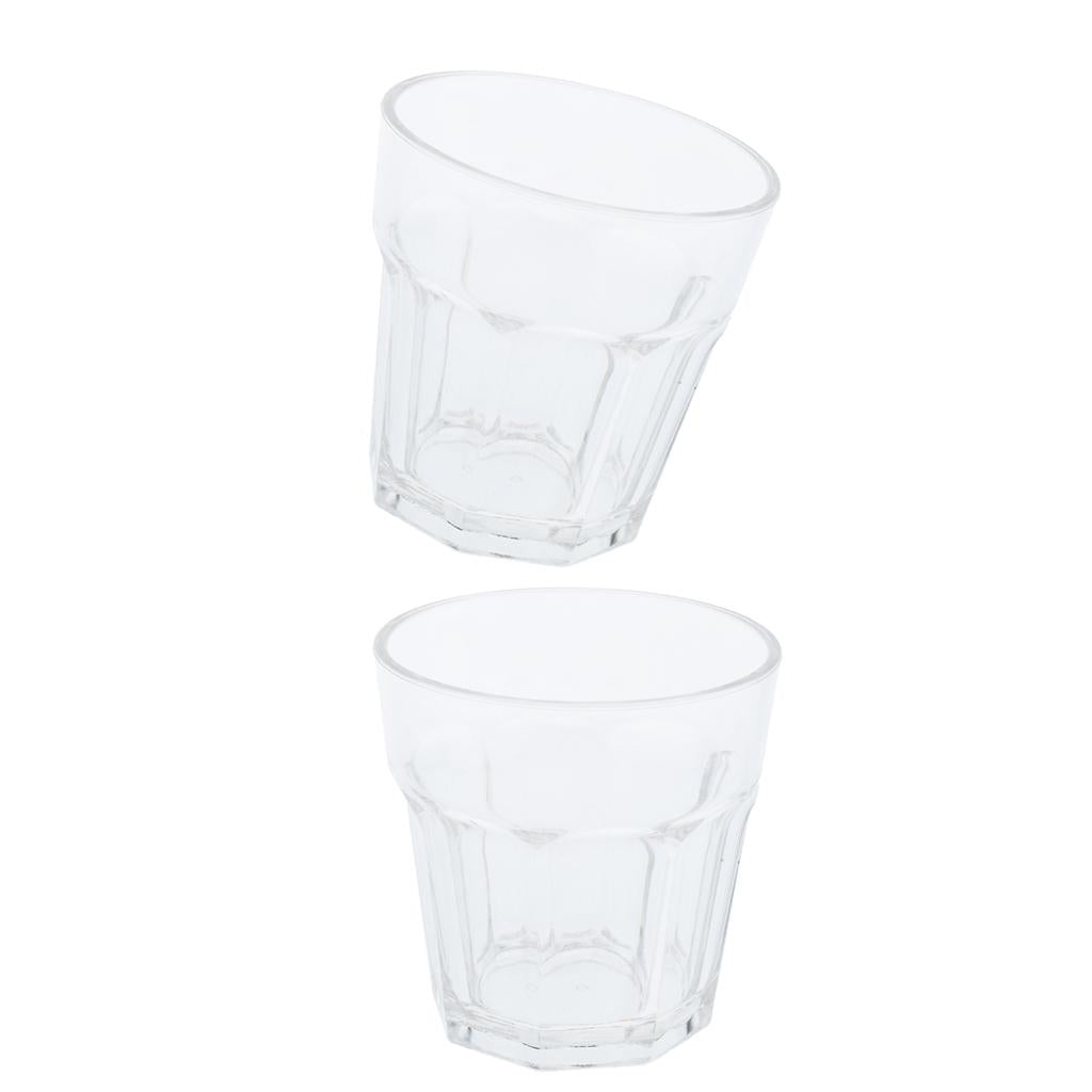 2X 210ml Acrylic Cup Plastic Mug for Beer Coffee Tea Vodka Cup
