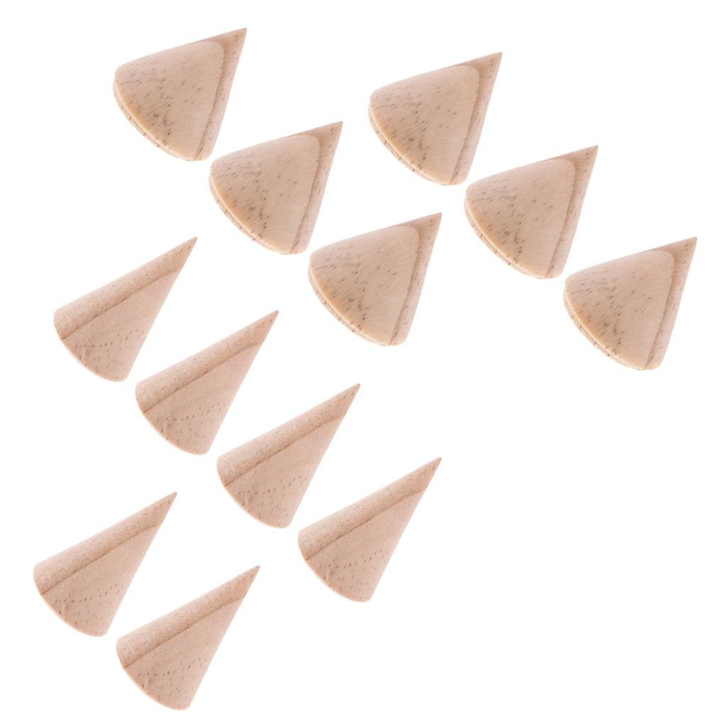 12 Pieces Cone Shape 3cm/5cm Wooden Ring Jewelry Display Stand Organizer