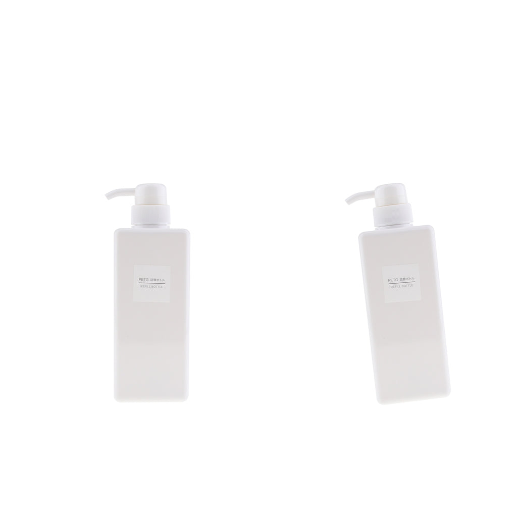 2Pcs Foaming Soap Dispenser Cosmetic Containers Bottle White 650ml