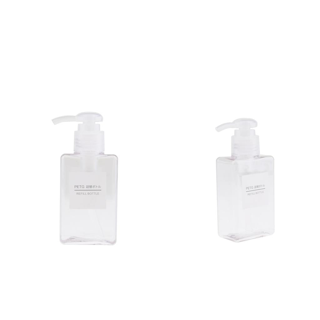 2Pcs Foaming Soap Dispenser Cosmetic Containers Bottle Transparent 100ml