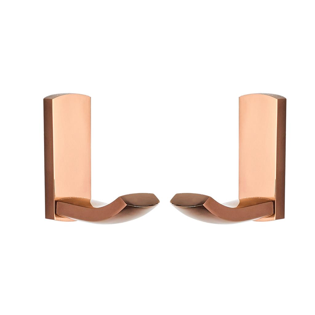 2xRose Gold Brass Bathroom Wall Mounted Towel Rack Coat Hat Hook Hanger