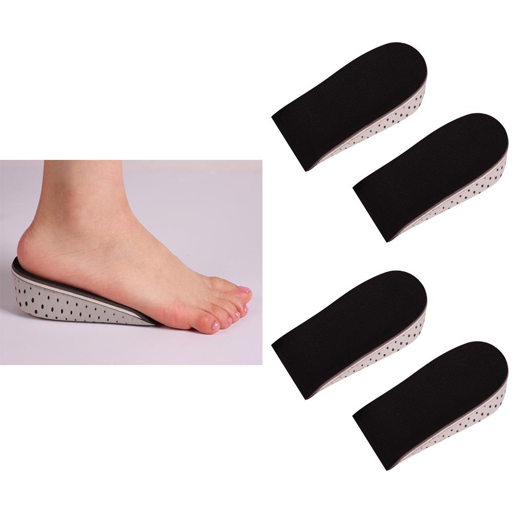 2Pairs Breathable Adjustable Memory Foam Height Increase Insoles for Sports