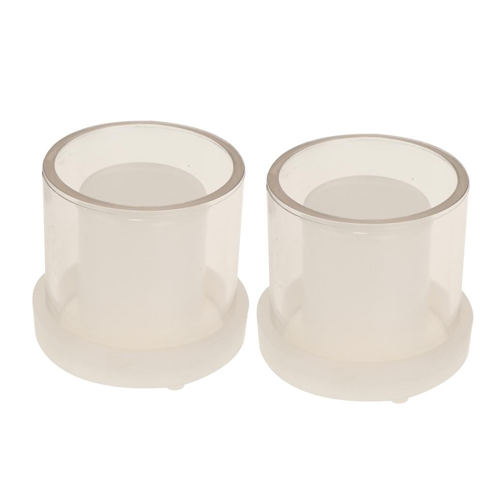 2Pcs Plastic Cylinder Shape Candle Mould Tealight Mold Candle Making 50x50mm