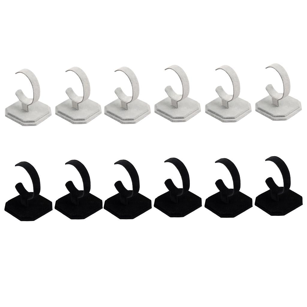 12Pieces Velvet Jewelry Display Stand Bracelet Wrist Watch Stand Holder