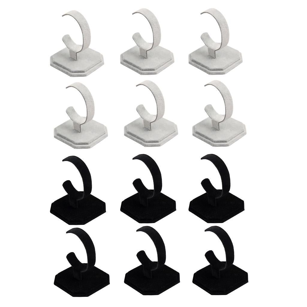 12Pieces Velvet Jewelry Display Stand Bracelet Wrist Watch Stand Holder