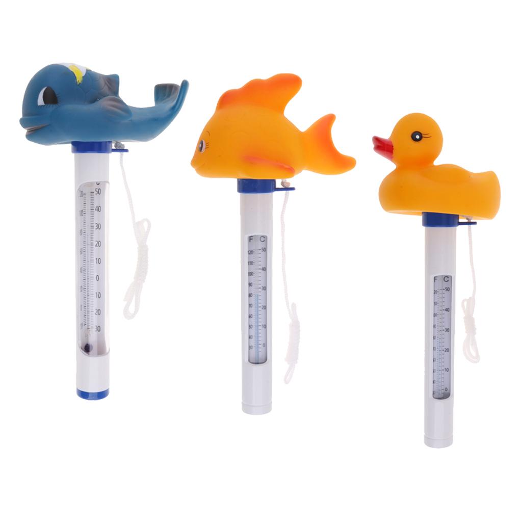 3Pcs Pool&Spas Thermometer Floating Swimming Water Temperature with Rope