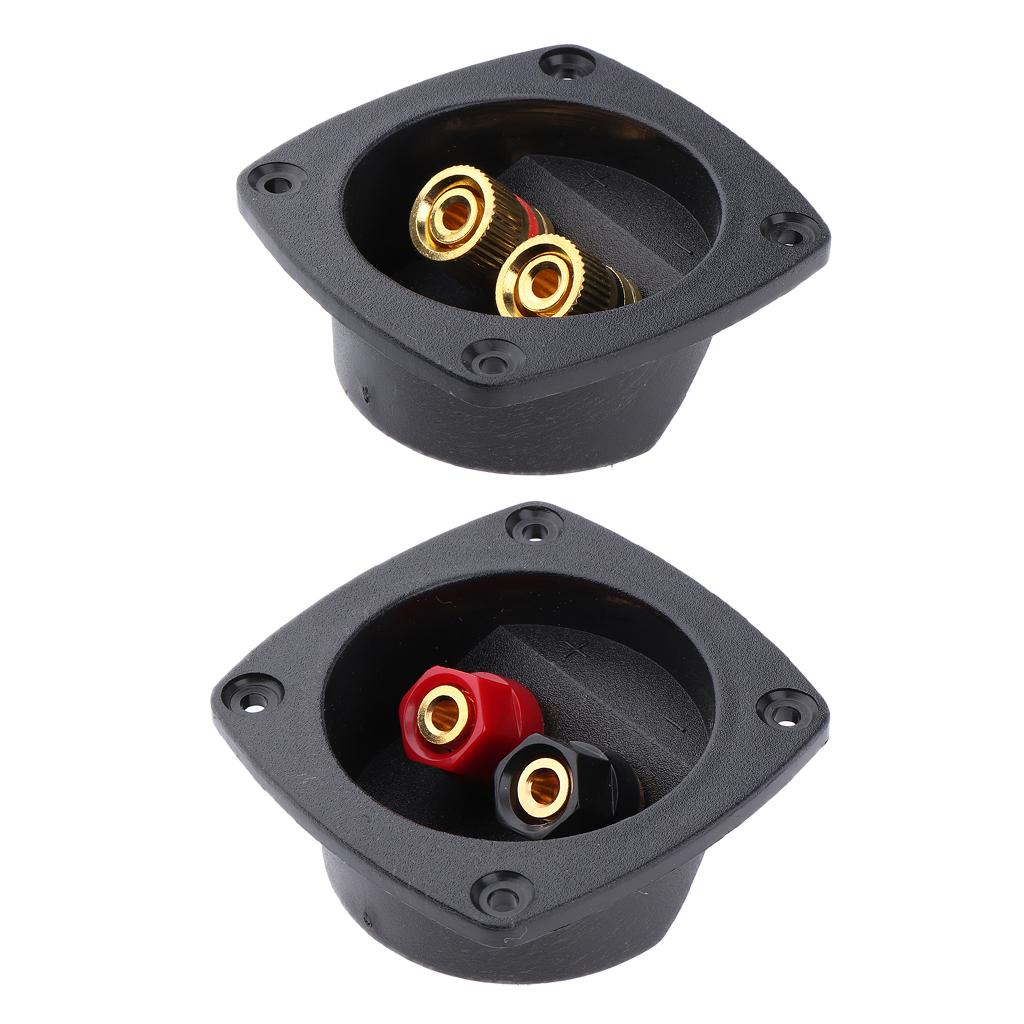 2x Speaker Box Terminal Round Spring Cup Connector Subwoofer Enclosure