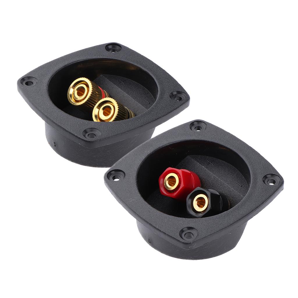 2x Speaker Box Terminal Round Spring Cup Connector Subwoofer Enclosure