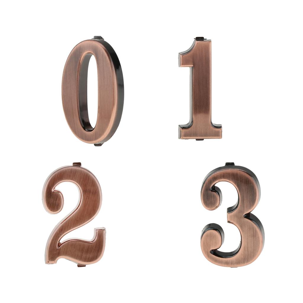 0 1 2 3 ABS Plastic House Door Number Sign Plaque DIY Digit Number