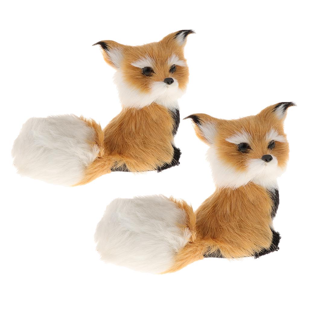 2Pcs Cute Simulate Brown Plush Toy Stuffed Animal Perfect Gift