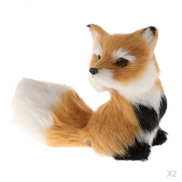2Pcs Cute Simulate Brown Plush Toy Stuffed Animal Perfect Gift