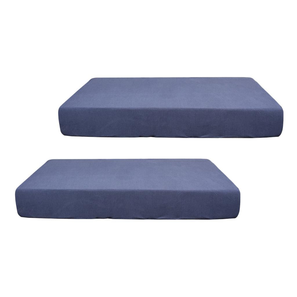 2/3/4pcs Stretch Spandex Jacquard Sofa Seat Cushion Covers Dark Grey-2pcs