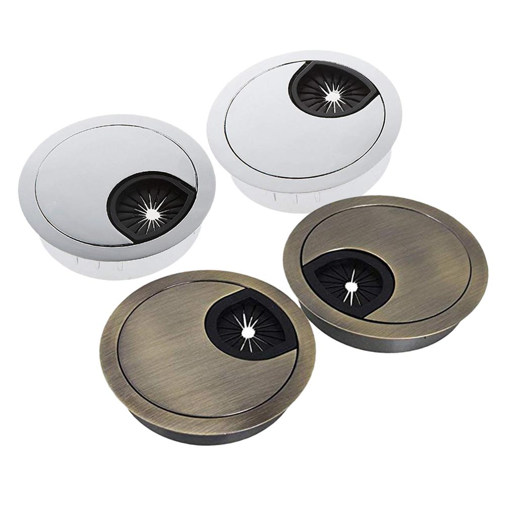 4 Pcs 50mm Computer Desk Table Grommet Cable Port Wire Hole Cover