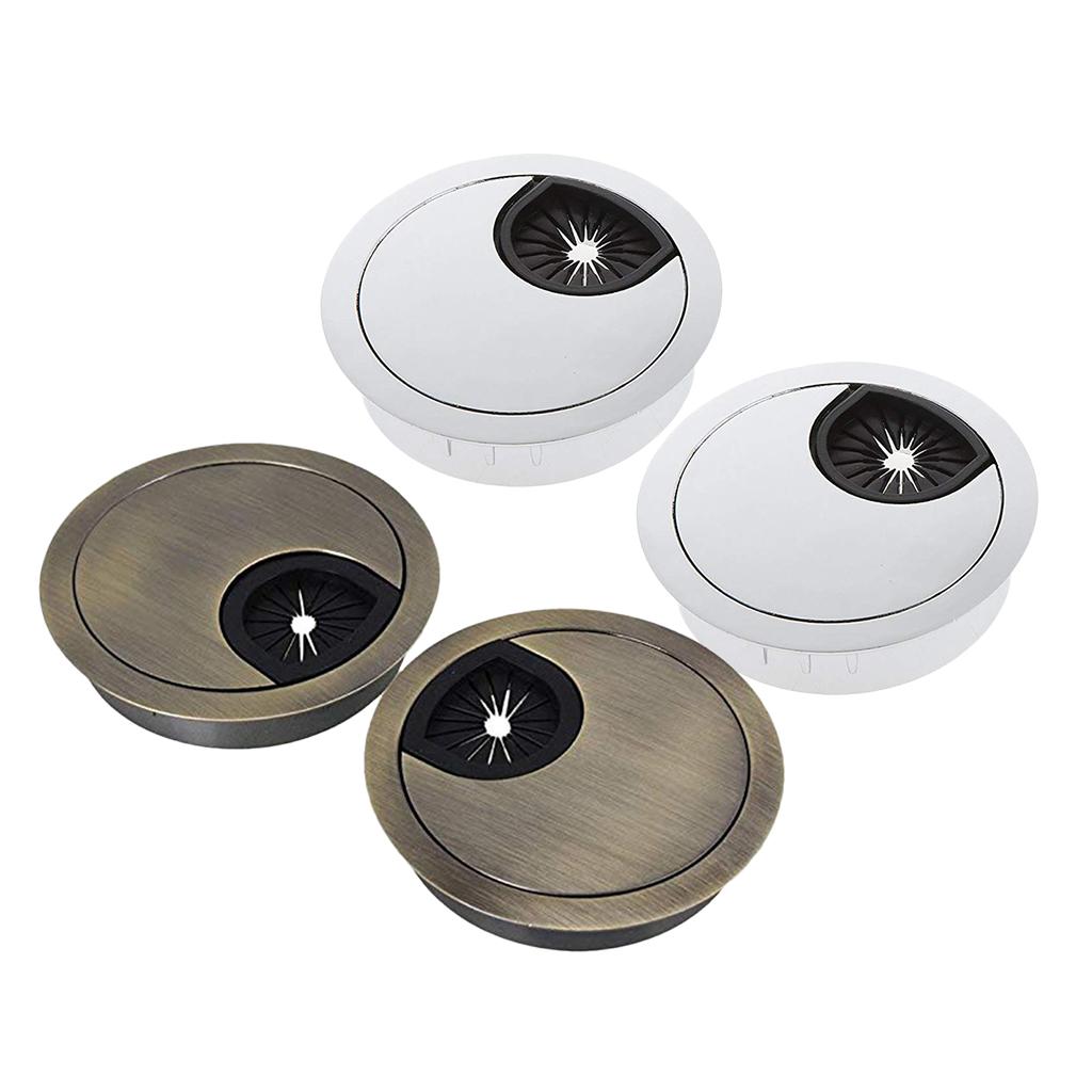 4 Pcs 50mm Computer Desk Table Grommet Cable Port Wire Hole Cover