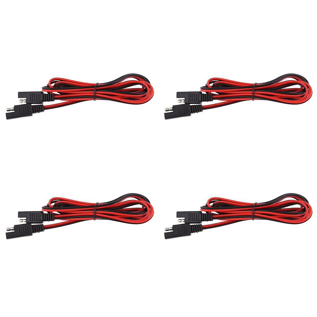 4X 18AWG DC SAE Male to Male Extension Adapter Cable, Harness Solar Battery