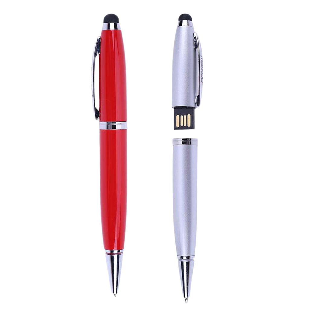 2 Pcs 3in1 USB 2.0 Flash U Disk Screen Stylus Pen Writing Ballpoint Pen 32GB