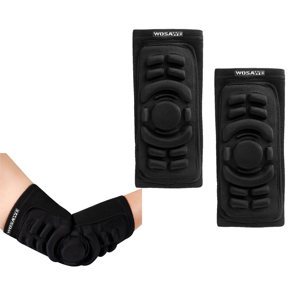2x Elastic Elbow Pads Skating Cycling Sports Arm Sleeve Elbowpad Protector
