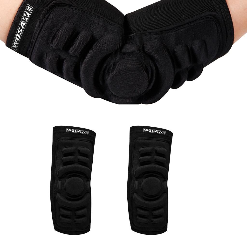 2x Elastic Elbow Pads Skating Cycling Sports Arm Sleeve Elbowpad Protector