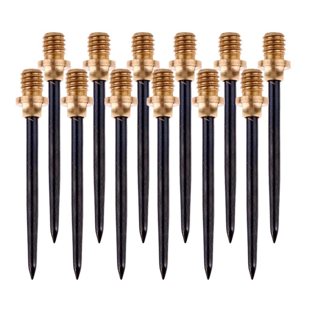 12 Pieces Harrows Darts Steel Tips Conversion Dart Tip Points 2BA Black