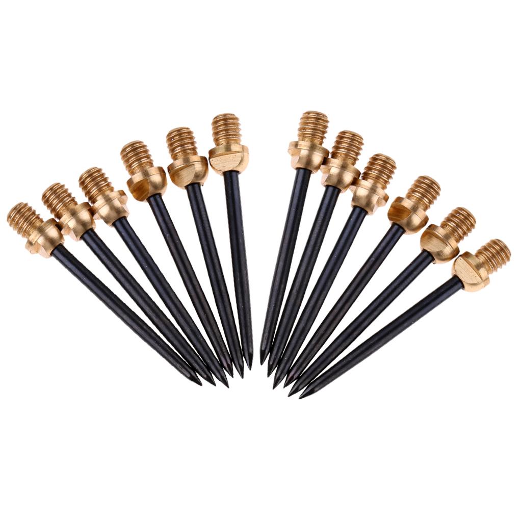 12 Pieces Harrows Darts Steel Tips Conversion Dart Tip Points 2BA Black