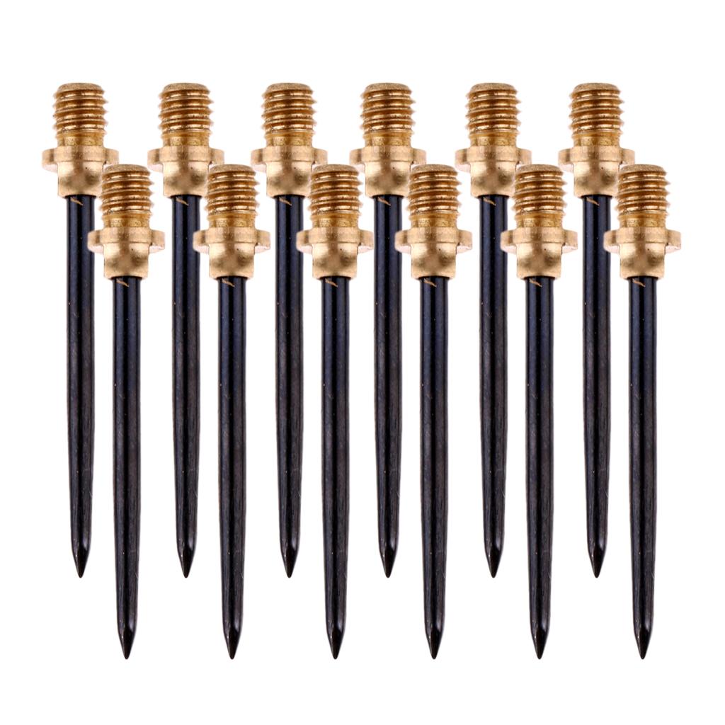 12 Pieces Harrows Darts Steel Tips Conversion Dart Tip Points 2BA Black