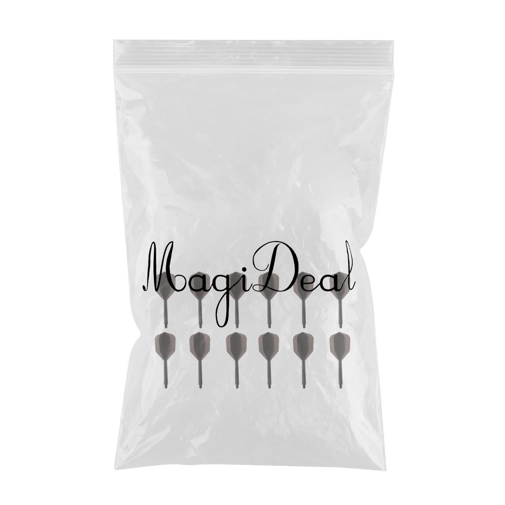 12Piece Transparent 2BA Thread Dart Shafts and Dart Flights Connection Black