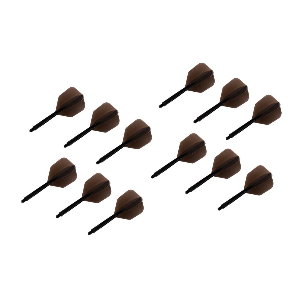 12Piece Transparent 2BA Thread Dart Shafts and Dart Flights Connection Black