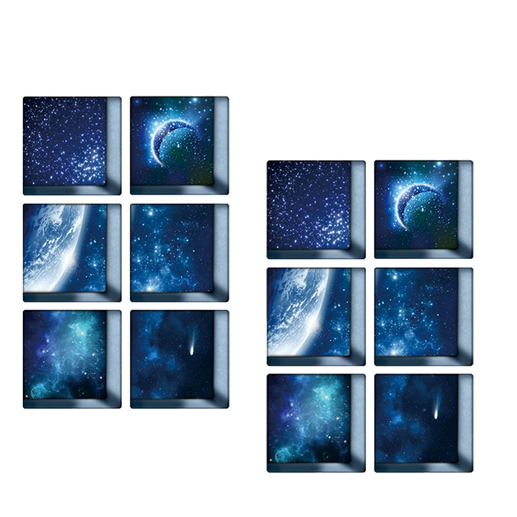 12PCS 3D Effect Anti-slip Bathtub Stickers Safety Bath Shower Treads