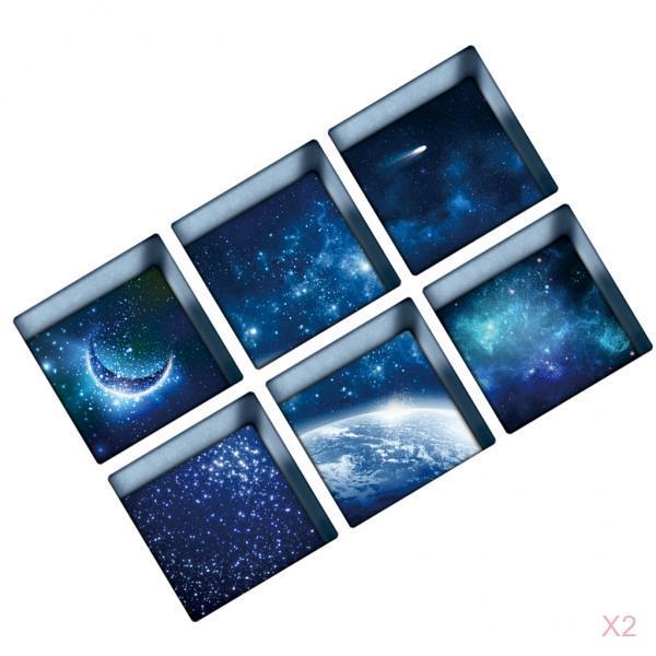 12PCS 3D Effect Anti-slip Bathtub Stickers Safety Bath Shower Treads