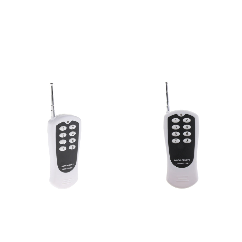 2x 1000m Long Range 8 Channel 433MHz RF Wireless Remote Control transmitter