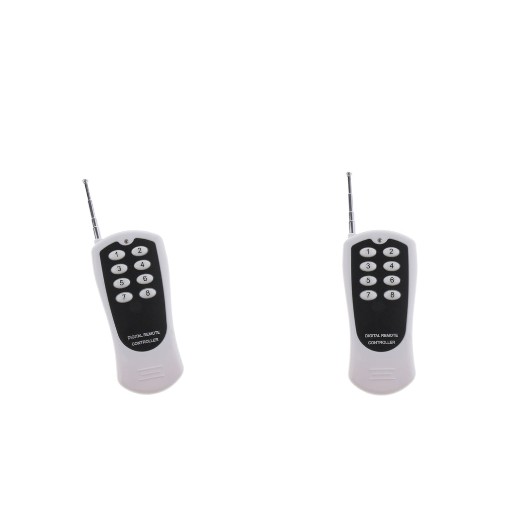 2x 1000m Long Range 8 Channel 433MHz RF Wireless Remote Control transmitter