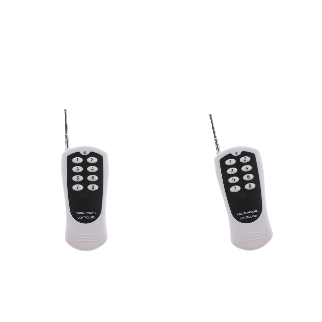 2x 1000m Long Range 8 Channel 433MHz RF Wireless Remote Control transmitter