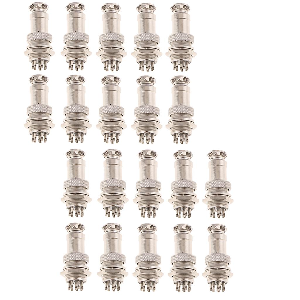20pairs GX16 16mm Air Plug Aviation Plug And Socket Connectors 8 Pin