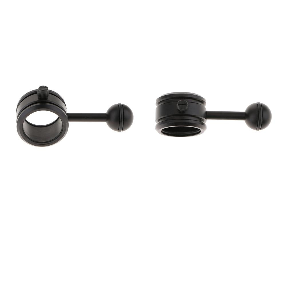 2xDiving Underwater Photography Flashlight Bracket Arm Clip Ball Joint Mount