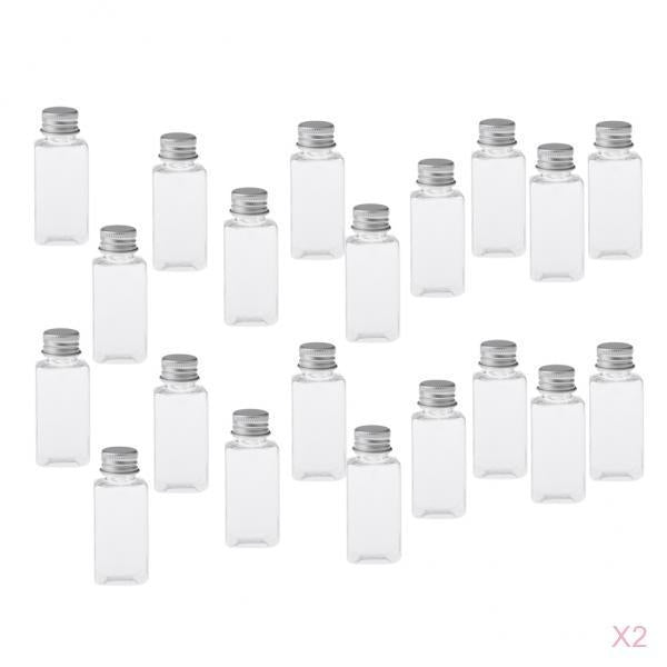40 Pieces Empty Refillable Bottles for Travel Makeup Lotions Wash Shampoo